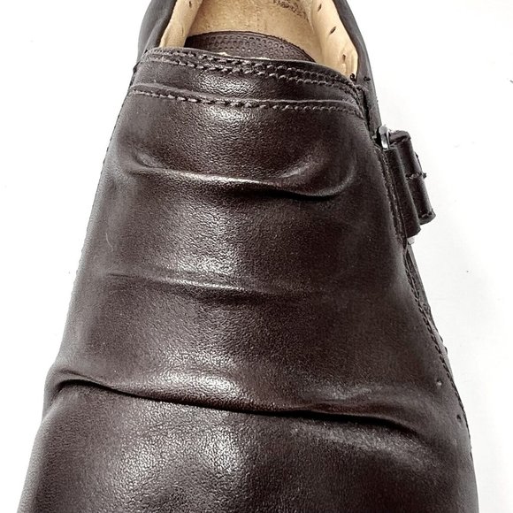 Women's Clarks Unstructured 16731 Slip On Leather Clogs Shoes Brown Sz‎ 7.5 EUC - Picture 6 of 11